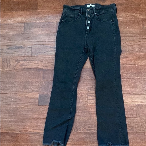 Loft black flare crop jeans - Picture 2 of 4